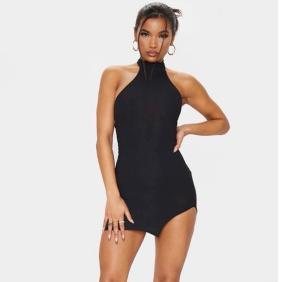 Neck Split Detail Bodycon Dress | Poshmark